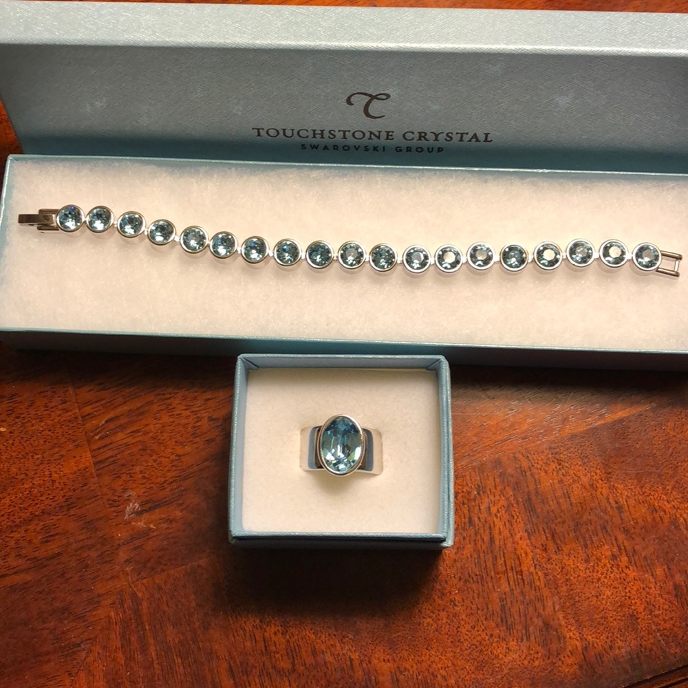 ****SOLD Touchstone Aquamarine Bracelet&Ring